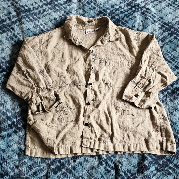 Chico's top, size 1, monkey print - Picture 12 of 14